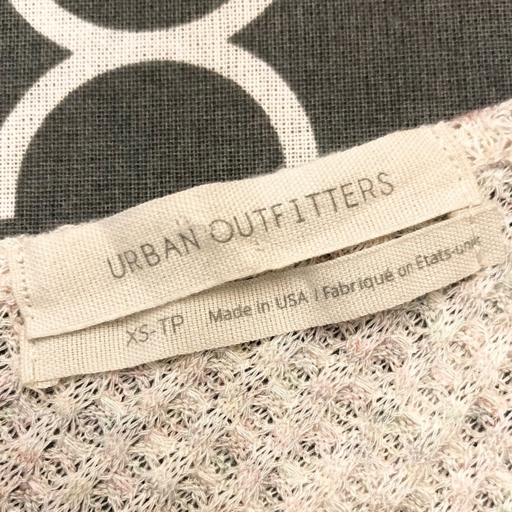 Urban Outfitters Waffle Knit Tie Front Crop Top - Picture 8 of 11